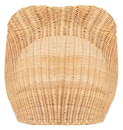 SAFAVIEH Home Collection Toru Honey Rattan/White Cushion Dome Cat Bed