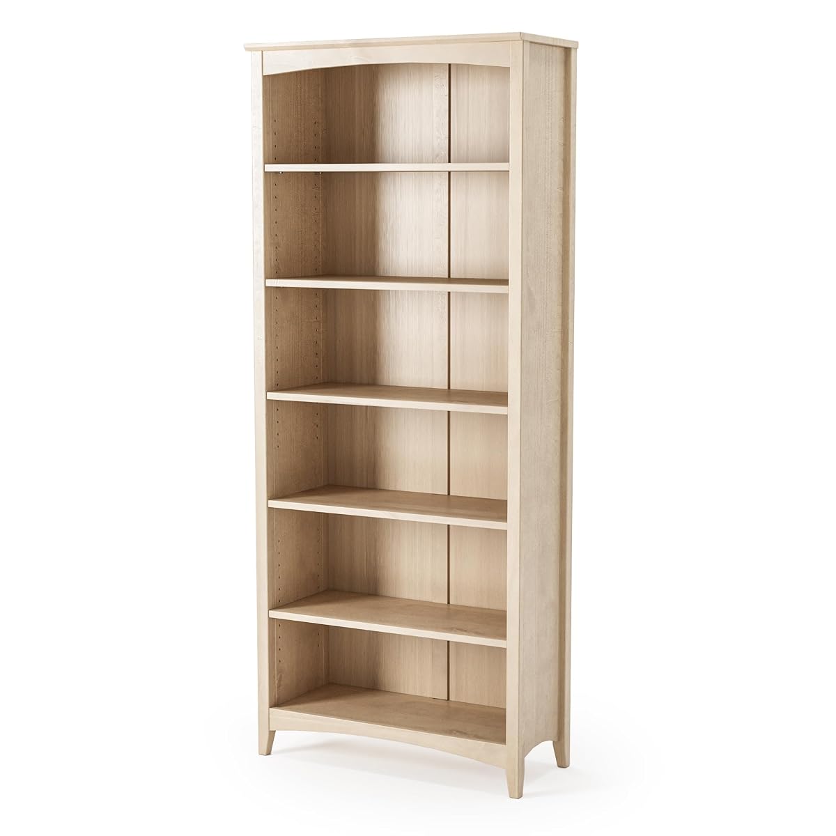 Shaker Style 6 Shelf Bookcase/Solid Wood / 72 inch Tall/Adjustable