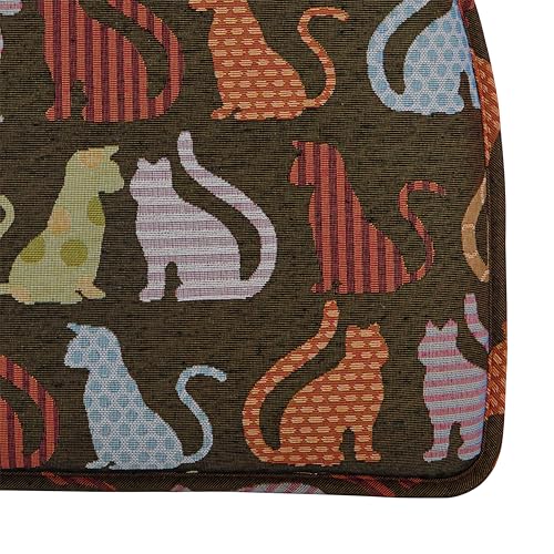 Raindrop The Gripper Non Slip Chair Cushions, Soft & Comfortable Seat Pad, Sitting Pillow for Kitchen, Dining or Office, 2 Count (Pack of 1), Cats