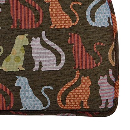 Raindrop The Gripper Non Slip Chair Cushions, Soft & Comfortable Seat Pad, Sitting Pillow for Kitchen, Dining or Office, 2 Count (Pack of 1), Cats