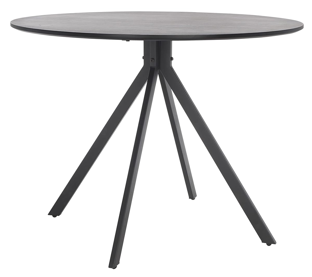 SAFAVIEH Home Collection Skyden Mid-Century Modern Black Round Top Dining Table