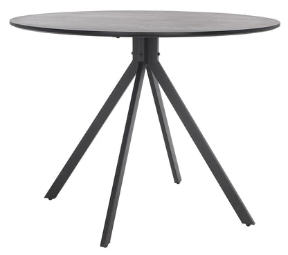 SAFAVIEH Home Collection Skyden Mid-Century Modern Black Round Top Dining Table