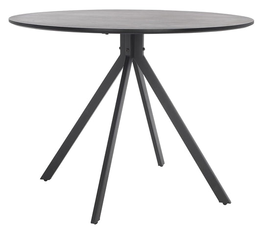 SAFAVIEH Home Collection Skyden Mid-Century Modern Black Round Top Dining Table