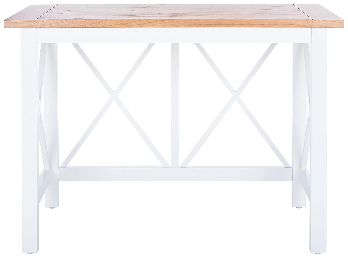 SAFAVIEH Home Collection Freyr Farmhouse Country Natural/White Desk