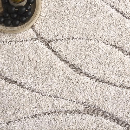 SAFAVIEH Florida Shag Rug 9'x12', Soft Plush Cream & Beige SG471-1113, view 6