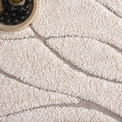 SAFAVIEH Florida Shag Rug 9'x12', Soft Plush Cream & Beige SG471-1113, view 6