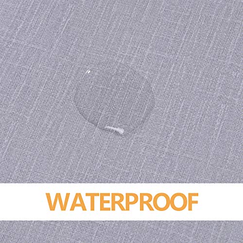 100% Waterproof Rectangle PVC Tablecloth - 54 x 78 Inch - Oil Proof Spill Proof Vinyl Table Cloth, Wipe Clean Table Cover for Dining Tables, Buffet Parties and Camping, Grey
