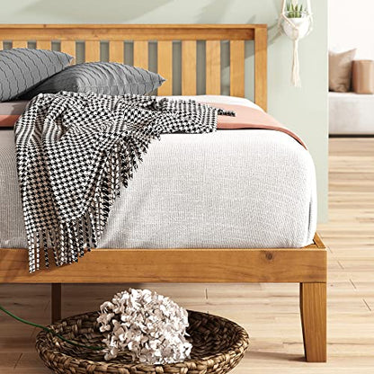 Solid Wood Platform Bed with Headboard, view 6