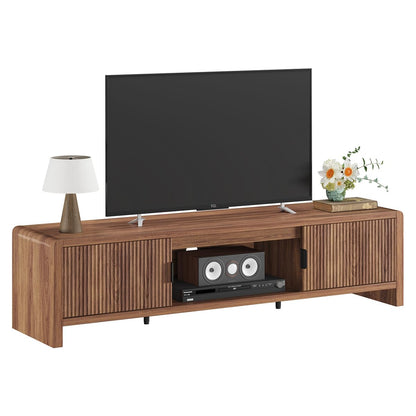 TV Stand for 75/65/55 Inch TVs, Farmhouse Entertainment Center with Storage