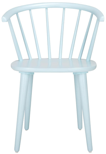 SAFAVIEH Furniture - Blanchard Side Chair Set of 2 - Pale Blue - Solid Wood - Modern Clean-Line Design - Ideal for Dining Room, Kitchen, Living Room, 17.9" Seat Height (AMH8512G-SET2)
