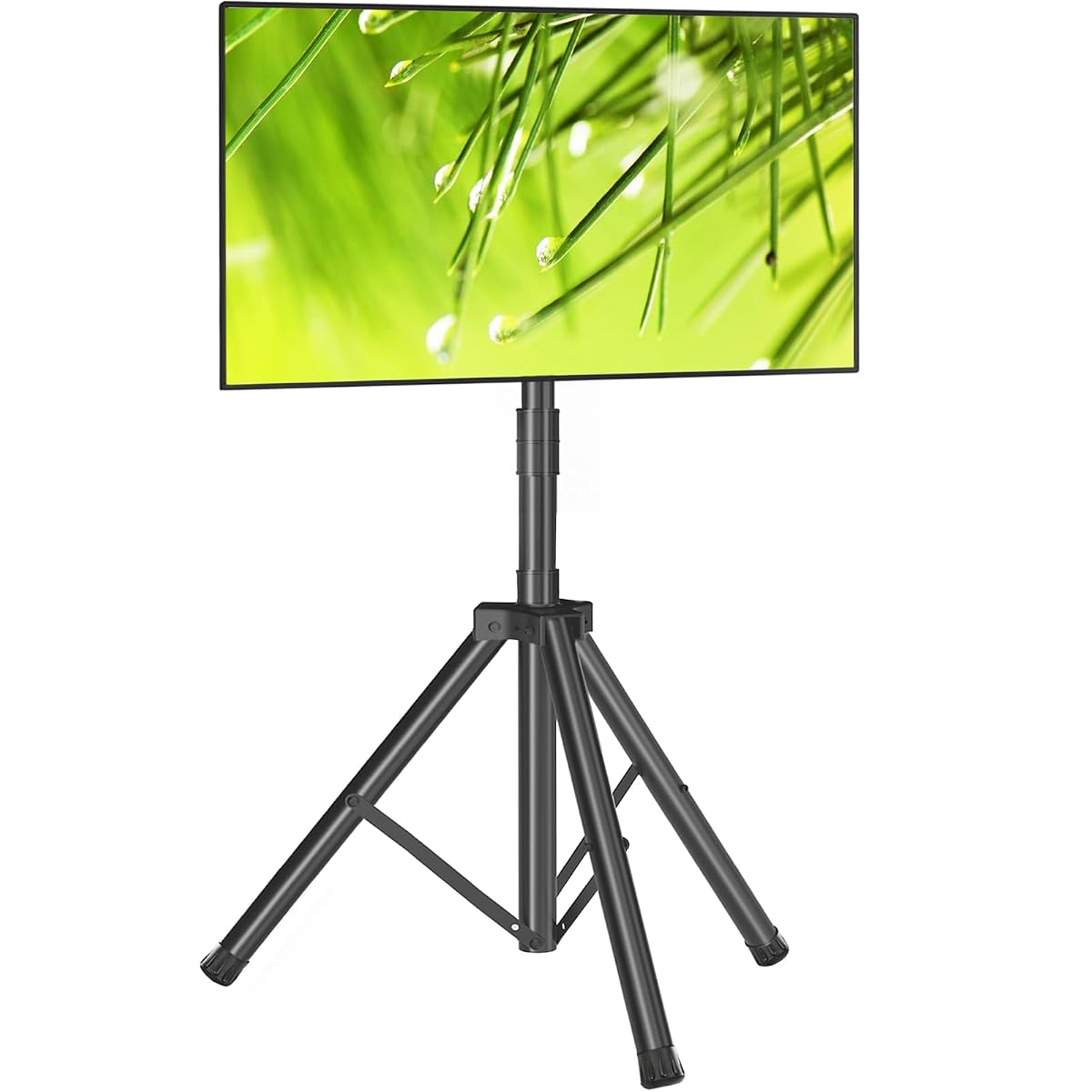 TV Tripod Stand for 23-80 inch TVs Holds up to 100lbs | Portable TV Stand with ±15° Tilt and Height Adjustment, Floor TV Stand for Bedroom, Trade Show, Outdoor, Max VESA 600x400mm