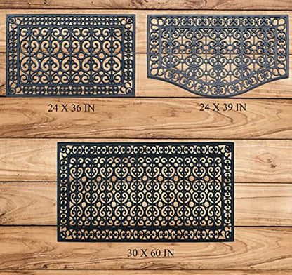 A1HC 3-Piece Rubber Grill Doormat Bundle, 30x60, 24x39, 24x36 Inches