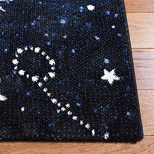 SAFAVIEH Carousel Kids Collection Area Rug - 5'3" x 7'6", Dark Blue & Light Blue, Non-Shedding & Easy Care, Ideal for High Traffic Areas for Boys & Girls in Playroom, Nursery, Bedroom (CRK122M)