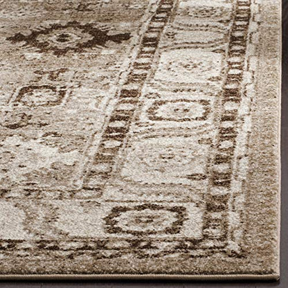 SAFAVIEH Area Rug 8x10 - Vintage Hamadan Collection - Large - Taupe, Traditional Persian Design, Non-Shedding & Easy to Clean, Ideal for Living Room, Bedroom, Dining Space (VTH214T)