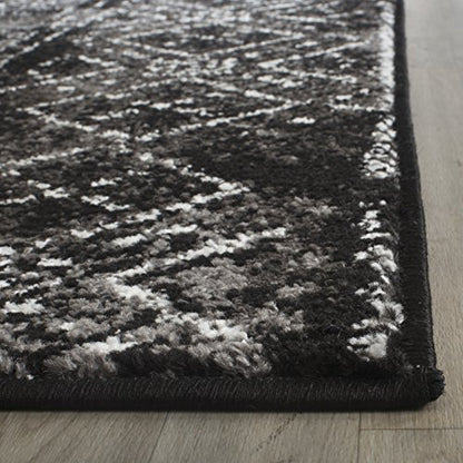 SAFAVIEH Adirondack Collection Accent Rug - 2'6" x 4', Black & Silver, Moroccan Boho Distressed Design, Non-Shedding & Easy Care, Ideal for High Traffic Areas in Foyer, Living Room, Bedroom (ADR111C)