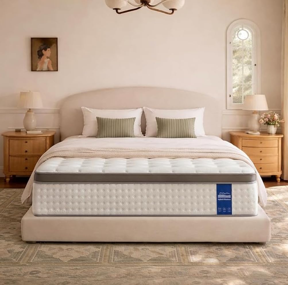 12 Inch Queen Mattress, Hybrid Mattress in a Box