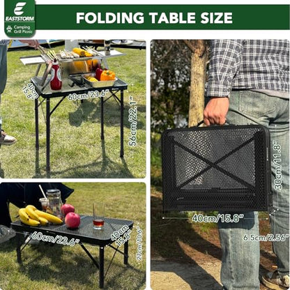 Folding Picnic Table for Grill Outdoor Camping Table with Portable Mesh Bag, Compact & Foldable for Easy Storage - Great for Picnic, Garden, Patio, Dining, BBQ, Party, Market 2Ft