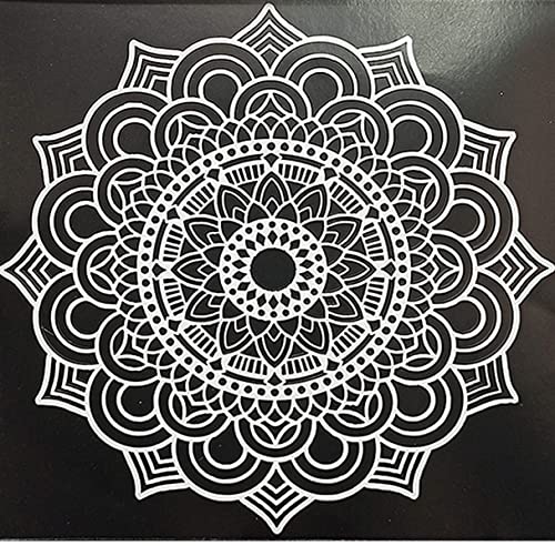 Reusable Mandala Template for Painting on Wood, Canvas, Paper, Fabric, Floor and Wall - Size: 6X6 Inches - DIY Art and Craft Stencil - Large Wall Art