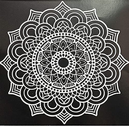 Reusable Mandala Template for Painting on Wood, Canvas, Paper, Fabric, Floor and Wall - Size: 6X6 Inches - DIY Art and Craft Stencil - Large Wall Art