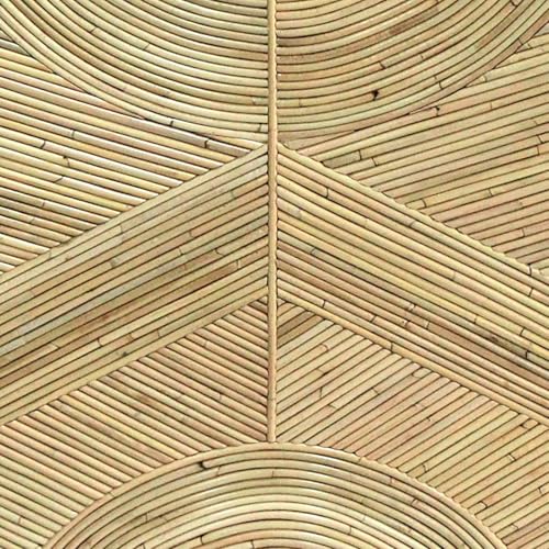 SAFAVIEH Furniture - Oswald Coffee Table - Natural - Rattan & Solid Wood - Round Handwoven Design - Fully Assembled - Ideal for Living Room, Family Room, Den (CWK4008A)