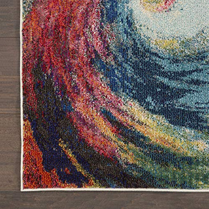 Home Celestial Wave 2' x 6' Area Rug - Easy Clean, Non Shedding, Bed Room, Living Room, Dining Room, Kitchen (6' Runner)