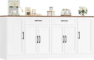 71” Large Buffet Cabinet, Sideboard with Adjustable Shelves, view 2