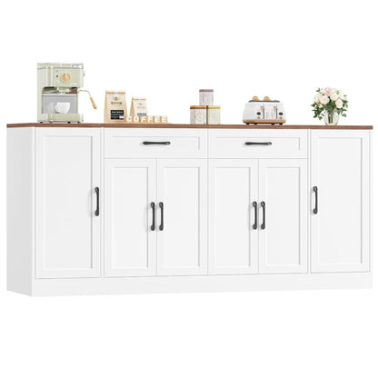 71” Large Buffet Cabinet, Sideboard with Adjustable Shelves