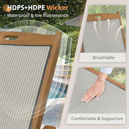 Chaise Lounge Chair, HDPS & HDPE Wicker Material, view 5