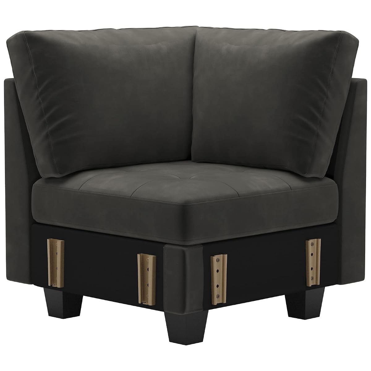 Corner Seat Module for Modular Sectional Sofa Grey