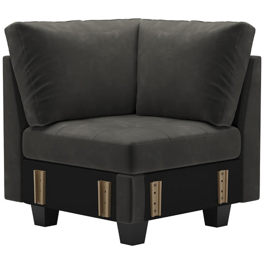 Corner Seat Module for Modular Sectional Sofa Grey