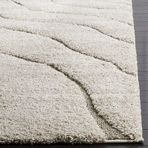 SAFAVIEH Florida Shag Rug 9'x12', Soft Plush Cream & Beige SG472-1113, view 5