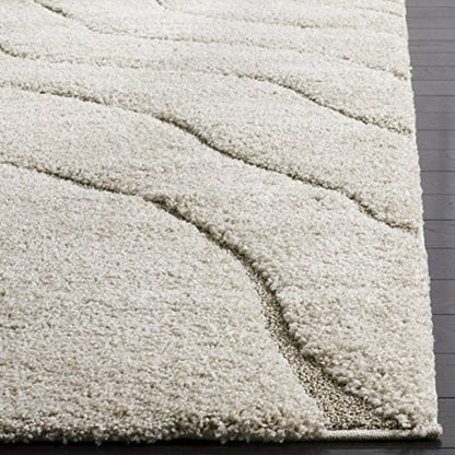 SAFAVIEH Florida Shag Rug 9'x12', Soft Plush Cream & Beige SG472-1113, view 5