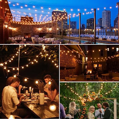 100Ft LED Outdoor String Lights, Dimmable Patio Lights, view 7