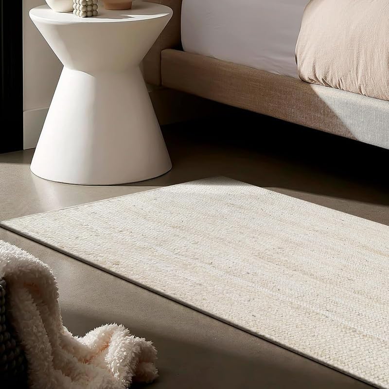 2x12 Ft Off White Modern Dining Room Carpet