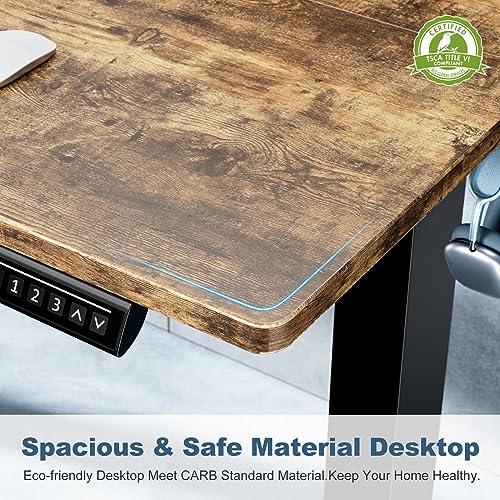 63 Inch Electric Standing Desk, Memory Adjustable Home Office Desk, view 7