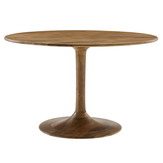Lippa 48Inch Round Dining Table Solid Wood Natural Finish Modern Kitchen Room Entertaining Home Furniture Quality Stylish Elegant Durable Refined Versatile Contemporary