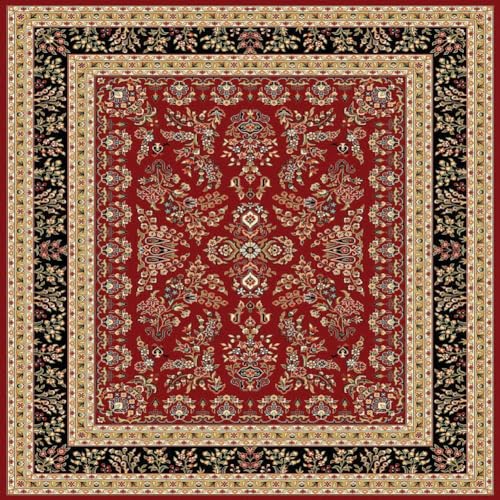SAFAVIEH Area Rug 8x10 - Lyndhurst Collection - Large - Red & Black, Traditional Oriental Design, Non-Shedding & Easy to Clean, Ideal for Living Room, Bedroom, Dining Space (LNH331B)