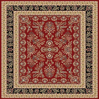 SAFAVIEH Area Rug 8x10 - Lyndhurst Collection - Large - Red & Black, Traditional Oriental Design, Non-Shedding & Easy to Clean, Ideal for Living Room, Bedroom, Dining Space (LNH331B)