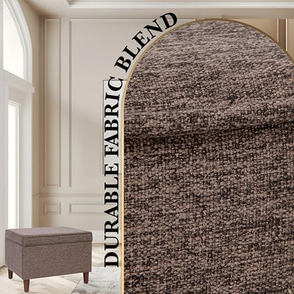 24" Dinah Collection Storage Ottoman - Chocolate Brown