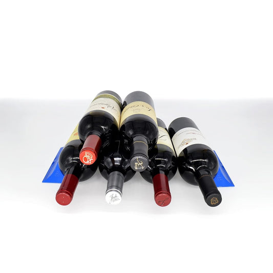 | A Table Top Wine Rack That’s just like bookends for wine for up to 9 bottles. (Tuscan Blue)