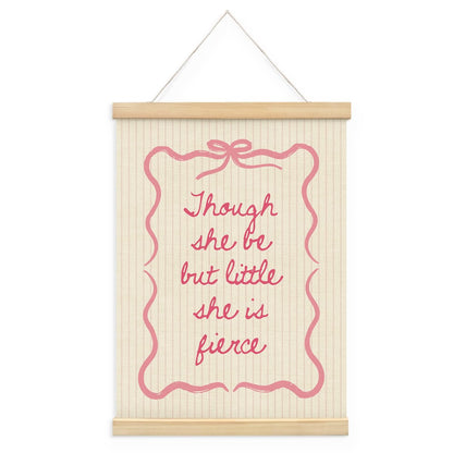 Girls Room Decor, Baby Girl Wooden Poster Hanger, Pink Bow Coquette Trendy Preppy Girly Wall Decor, 12x16 Inch