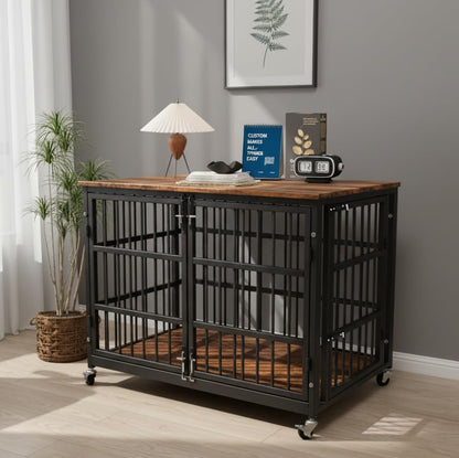KOKOTANGS 48" Dog Crate Furniture, Heavy Duty Dog Kennel Indoor for Large Dogs, view 3