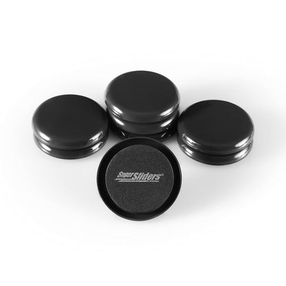 2-1/2" Round Reusable Furniture Sliders for Carpet, Anti-Slip Protective Furniture Moving Pads for Beds, Sofas, Dressers, Set of 8, Black
