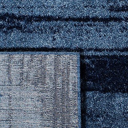SAFAVIEH Retro Collection Area Rug - 8' x 10', Light Blue & Blue, Modern Abstract Design, Non-Shedding & Easy Care, Ideal for High Traffic Areas in Living Room, Bedroom (RET2693-6065)