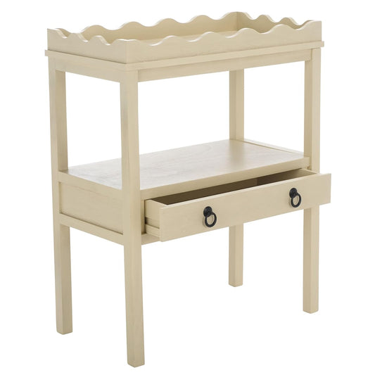 SAFAVIEH Home Collection Darlyn Sand 1-Drawer Rectangle Accent Table