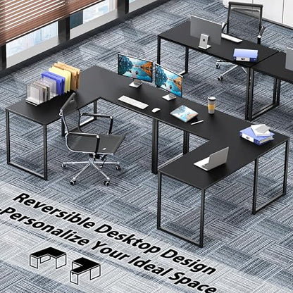Mission 48 x 48 L-Shape Home Office Computer Desk, Black, view 3