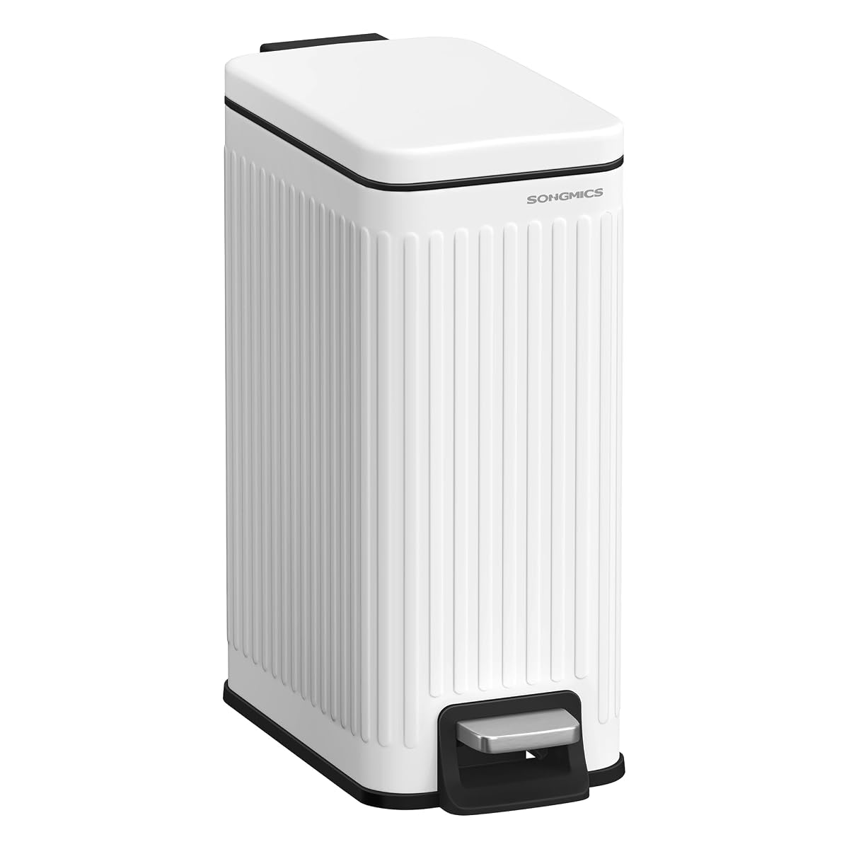 Bathroom Trash Can, 1.6 Gallon Stainless Steel Trash Bin with Lid