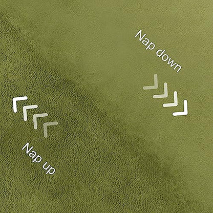 Moss Green Velvet Curtains 96 inches with Tiebacks - Elegant Sunlight Blocking Curtains for Living Room Thermal Insulated Noise Reducing Window Shade Panels for Living Room, W52 x L96, 2 Panels
