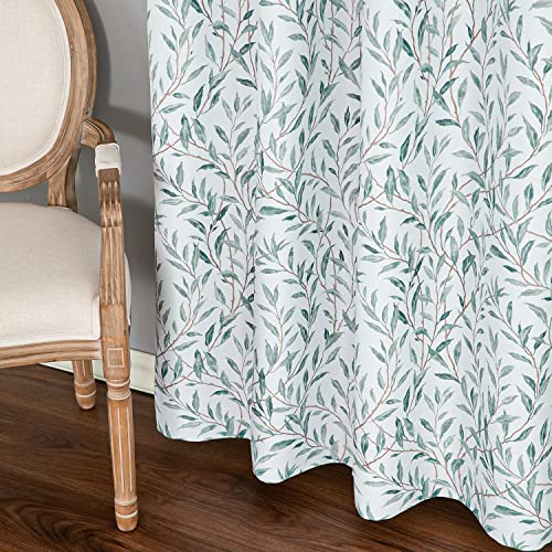 Willow Leaf 80% Blackout Curtains, 52 x 84, 2 Panels
