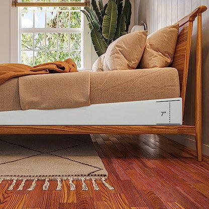 Mattress Elevator - Under Bed 7-Inch Incline Foam Support - Riser for Acid Reflux, GERD, and Sleep Relief - Queen